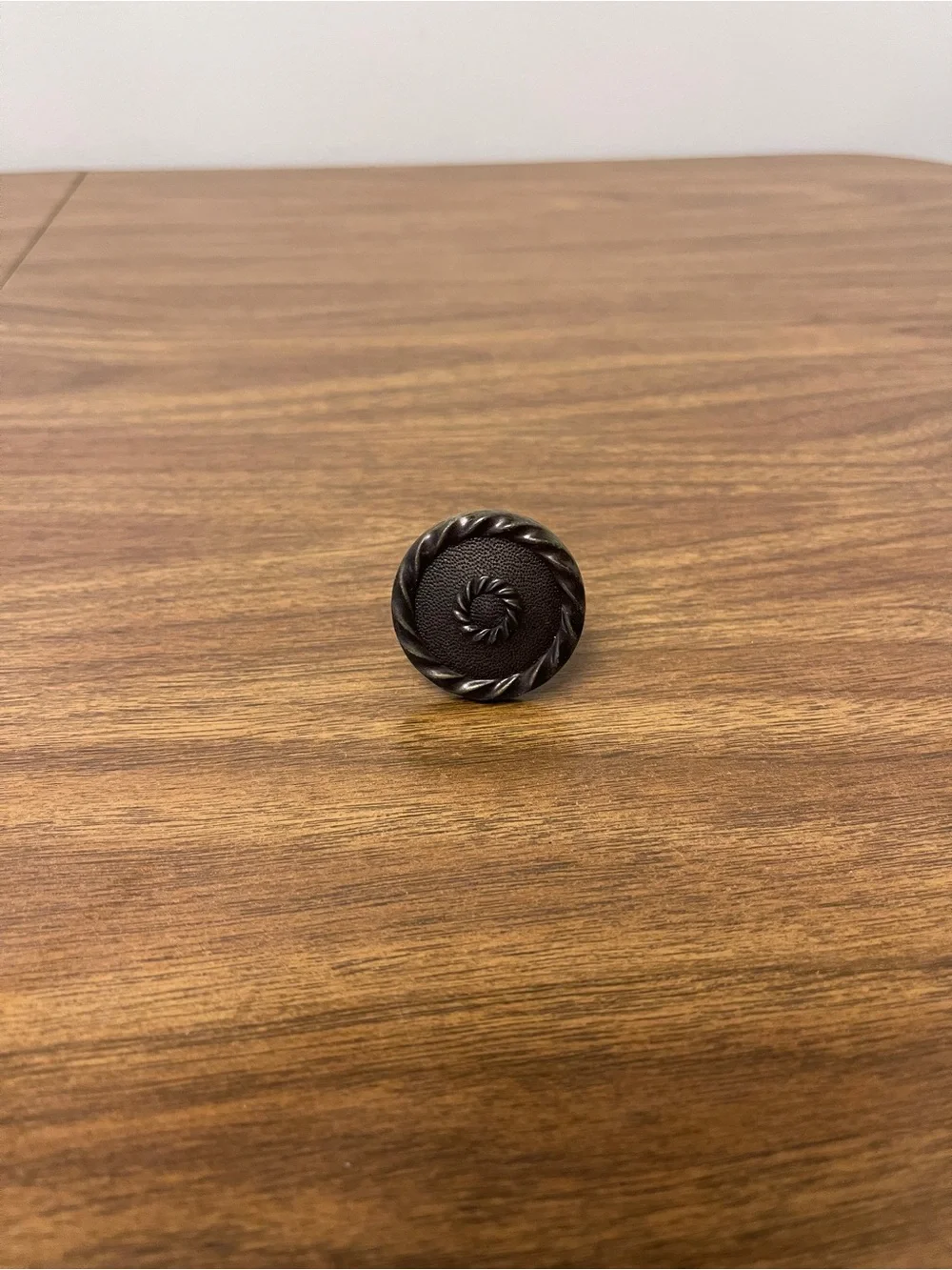 Vintage Round Metal Drawer Pull Cabinet Door Knobs 4 Pack Twist Pattern